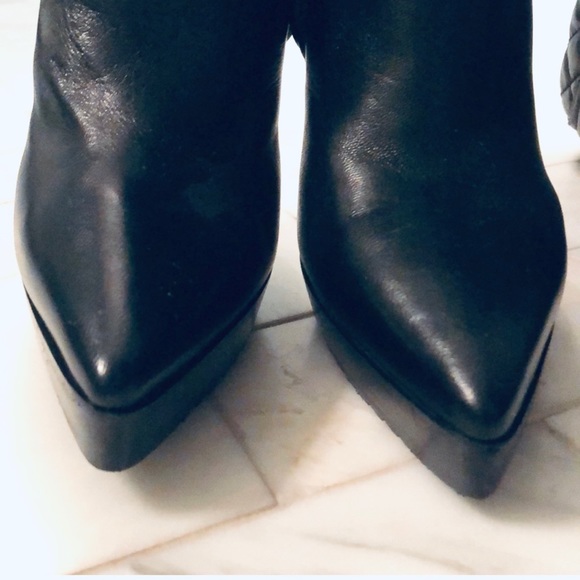 NWT RARE RUNWAY AUTHENTIC BURBERRY THIGH HIGH BLACK LEATHER BOOTS - Picture 9 of 14